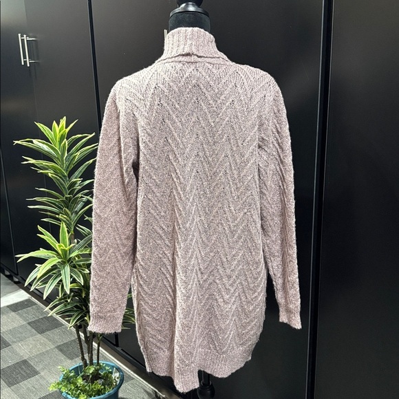 New Directions Knit Open Front Long Cardigan,Sweater,Heathered Blush Pink - Picture 4 of 7